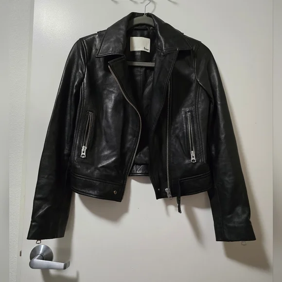 Wilfred Black Leather Jacket - Picture 1 of 11